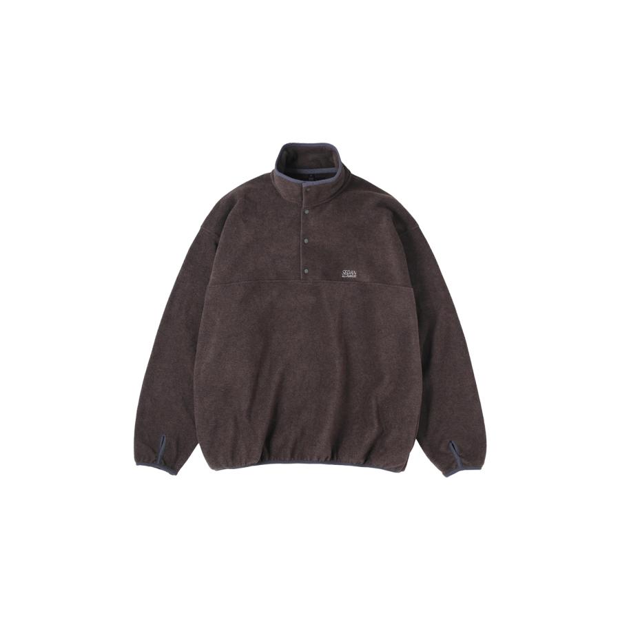 【P5倍 / SALE】Fleece Snap Pullover - Brown (SD25F-CT11) SEDAN ALL PURPOSE(セダン オール パーパス) | 