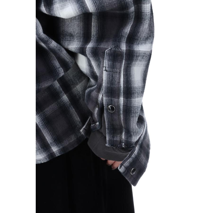 【P5倍】HOODIES CHECK SHIRTS - BLACK (K15SH421) MIHARA YASUHIRO -Women(ミハラ ヤスヒロ) |  | 05