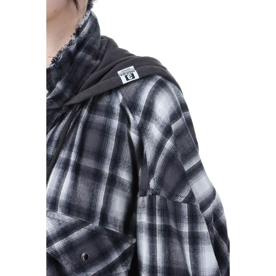 【P5倍】HOODIES CHECK SHIRTS - BLACK (K15SH421) MIHARA YASUHIRO -Women(ミハラ ヤスヒロ) |  | 06