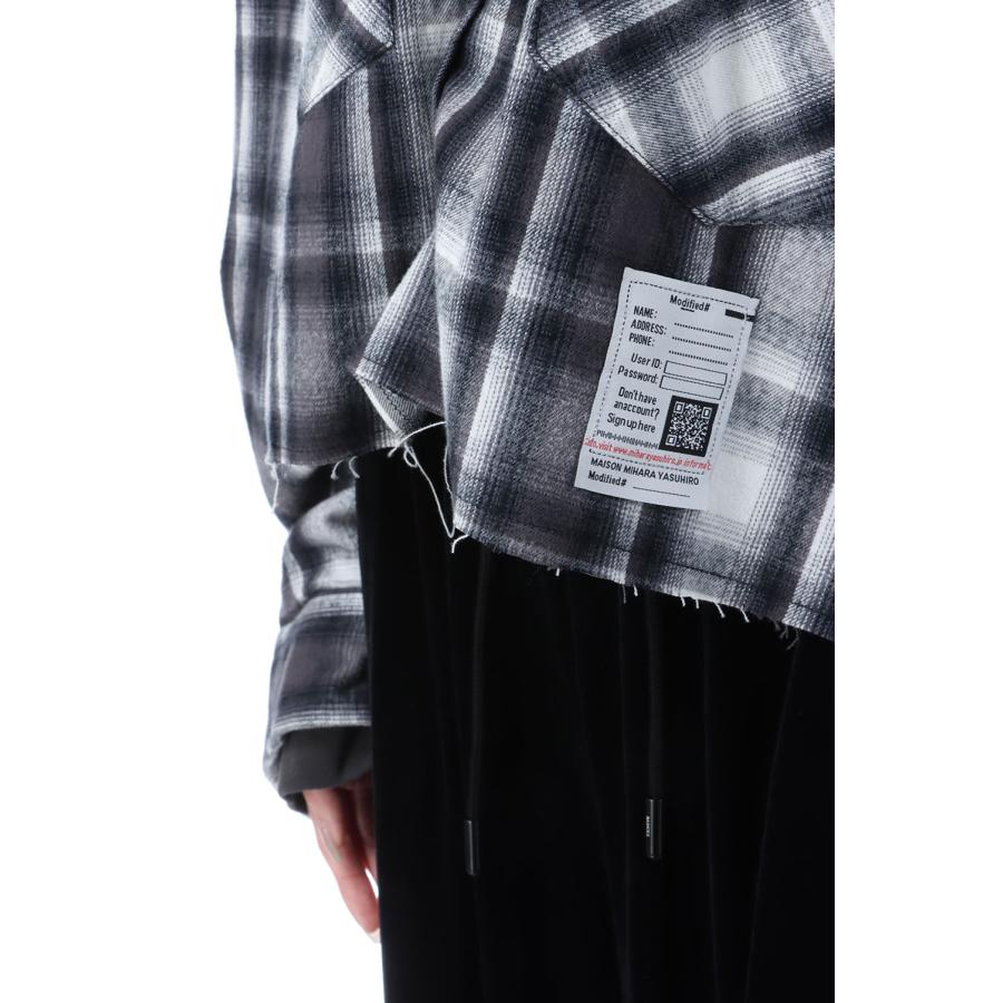 【P5倍】HOODIES CHECK SHIRTS - BLACK (K15SH421) MIHARA YASUHIRO -Women(ミハラ ヤスヒロ) |  | 07