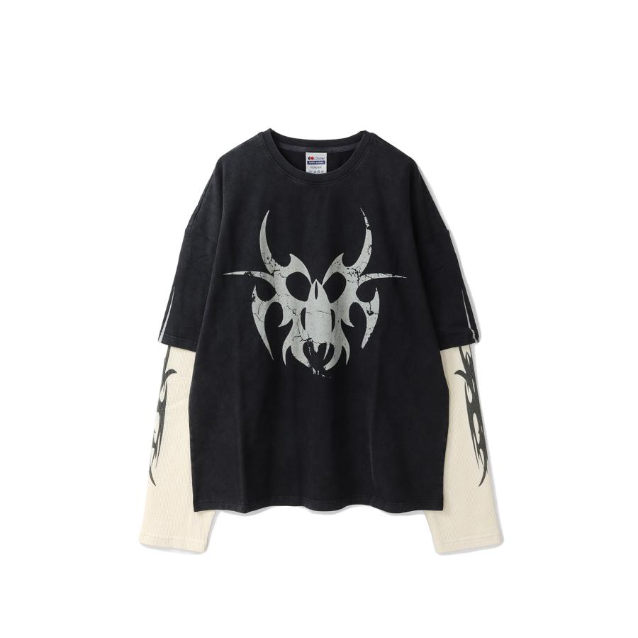 【P2倍】Roach Layered Longsleeve - Vintage Black/Cream (LS02) Chew Forever(チューフォーエバー) | 