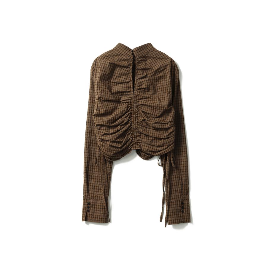 Checkgather Compact Blouse -BROWN(12520419) Todayful(トゥデイフル) | TODAYFUL | 01