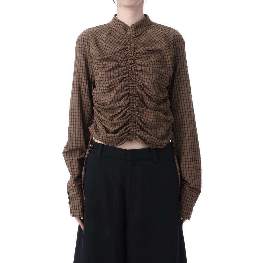 Checkgather Compact Blouse -BROWN(12520419) Todayful(トゥデイフル) | TODAYFUL | 03