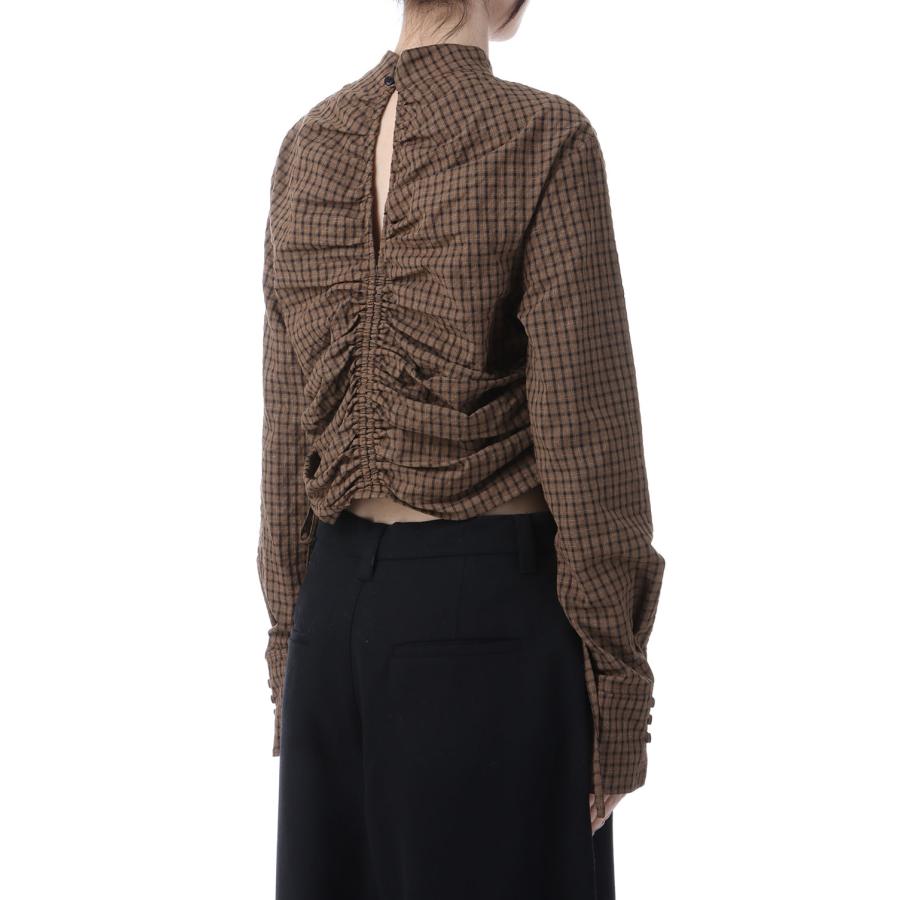 Checkgather Compact Blouse -BROWN(12520419) Todayful(トゥデイフル) | TODAYFUL | 05