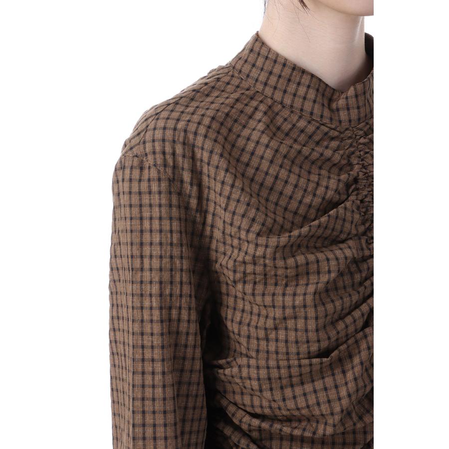 Checkgather Compact Blouse -BROWN(12520419) Todayful(トゥデイフル) | TODAYFUL | 06