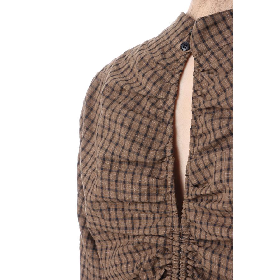 Checkgather Compact Blouse -BROWN(12520419) Todayful(トゥデイフル) | TODAYFUL | 07