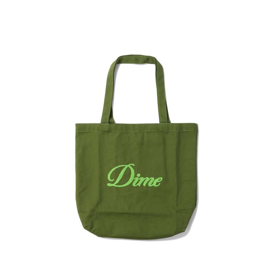 【P5倍】Cursive Chenille Tote Bag - Grass (DIMEFA2533GRA) Dime(ダイム) | 