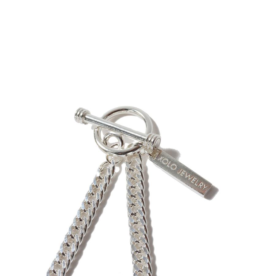 Flat Link Necklace -Double - Silver (XON052-50) XOLO JEWELRY(ショロ ジュエリー)の画像