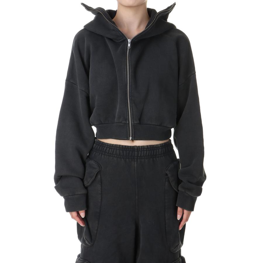 【P10倍】【SALE】CROPPED FULL ZIP / WASHED BLACK (ES2156WB) Entire Studios -Women-(エンタイア スタジオ) |  | 01