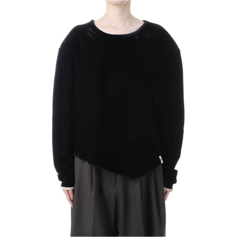 【P5倍 / SALE】Velour Drop Shoulder Top - BLACK (153WCT254014) null(ヌル) |  | 02