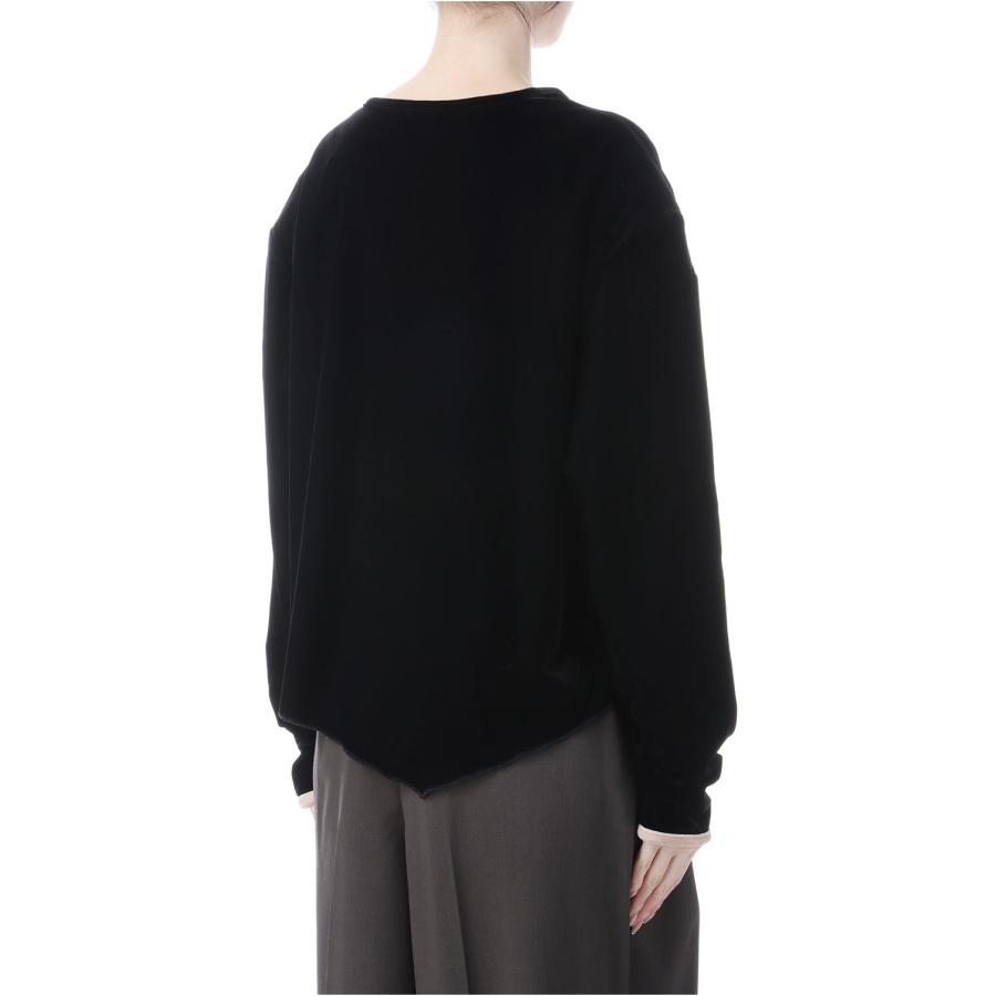 【P5倍 / SALE】Velour Drop Shoulder Top - BLACK (153WCT254014) null(ヌル) |  | 02