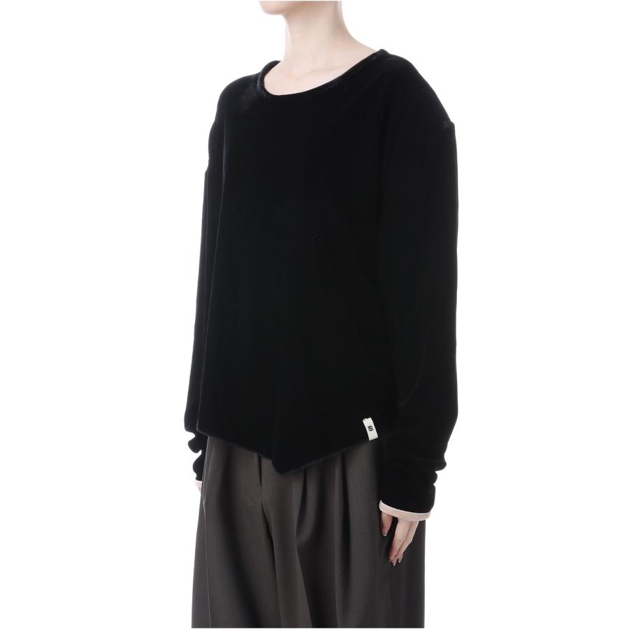 【P5倍 / SALE】Velour Drop Shoulder Top - BLACK (153WCT254014) null(ヌル) |  | 03
