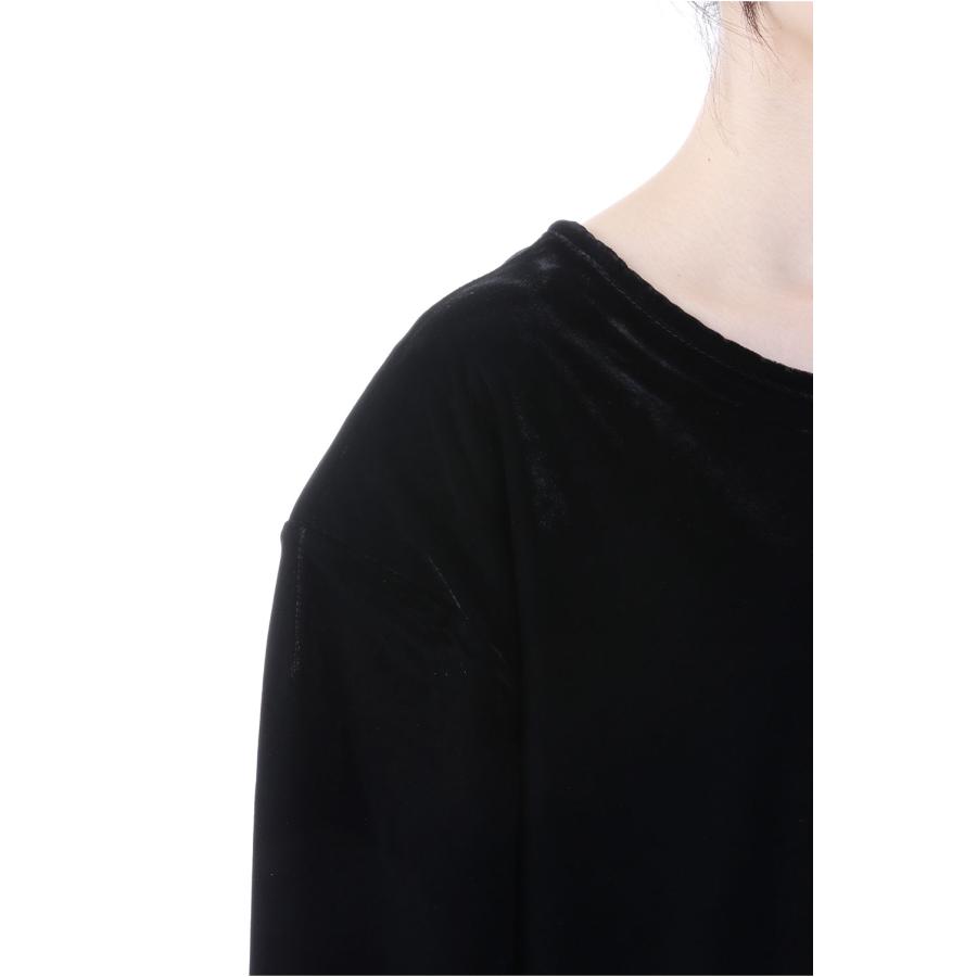 【P5倍 / SALE】Velour Drop Shoulder Top - BLACK (153WCT254014) null(ヌル) |  | 05