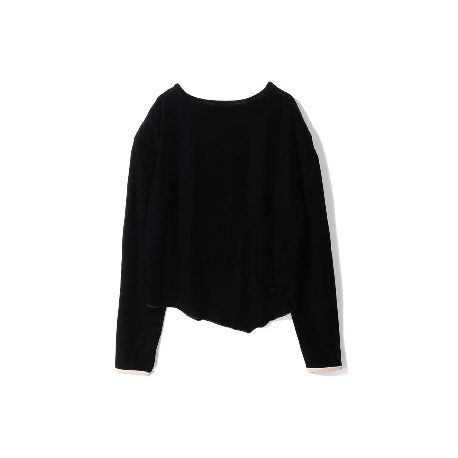 【P5倍 / SALE】Velour Drop Shoulder Top - BLACK (153WCT254014) null(ヌル) |  | 06
