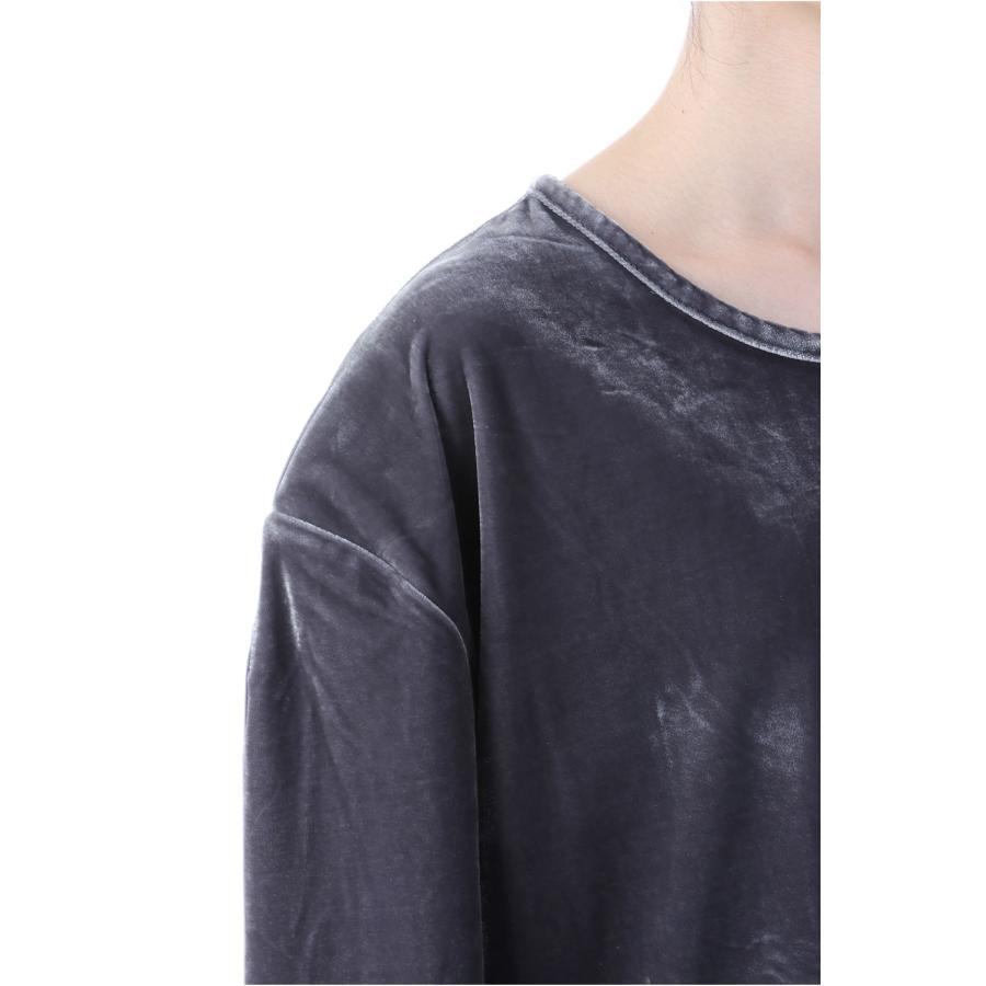 【P5倍 / SALE】Velour Drop Shoulder Top - CHARCOAL GRAY (153WCT254014) null(ヌル) |  | 03