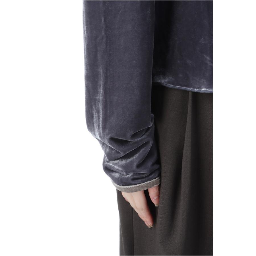 【P5倍 / SALE】Velour Drop Shoulder Top - CHARCOAL GRAY (153WCT254014) null(ヌル) |  | 04