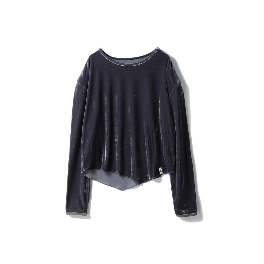 【P5倍 / SALE】Velour Drop Shoulder Top - CHARCOAL GRAY (153WCT254014) null(ヌル) |  | 05