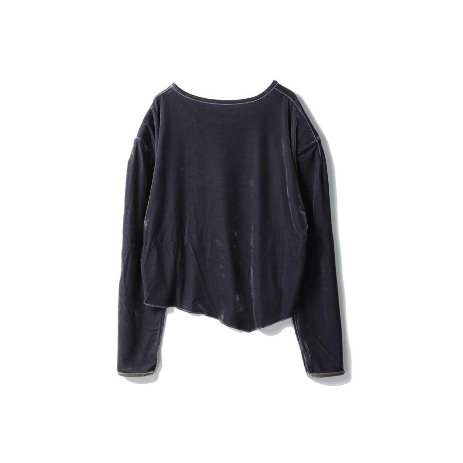 【P5倍 / SALE】Velour Drop Shoulder Top - CHARCOAL GRAY (153WCT254014) null(ヌル) |  | 06