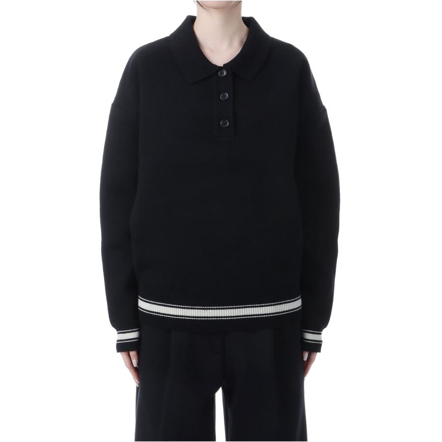【SALE】Polo Knit - BLACK (153WNT255028) null(ヌル) | 