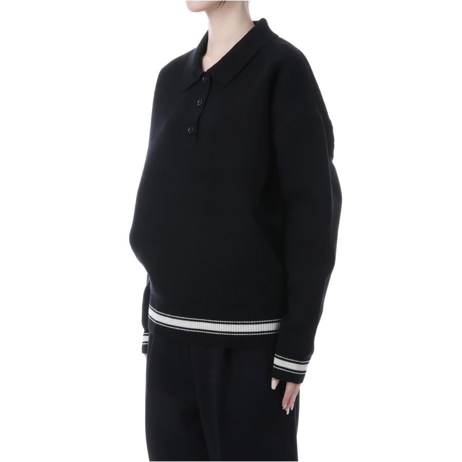【SALE】Polo Knit - BLACK (153WNT255028) null(ヌル) |  | 01