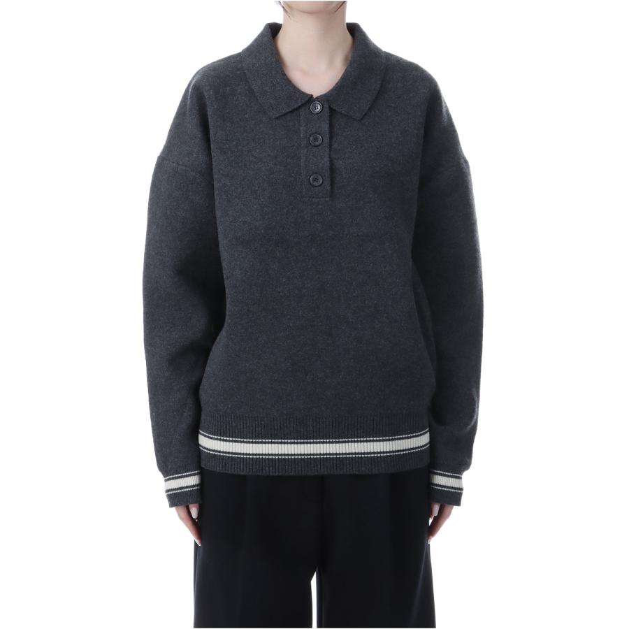 【SALE】Polo Knit - GRAY (153WNT255028) null(ヌル) | 