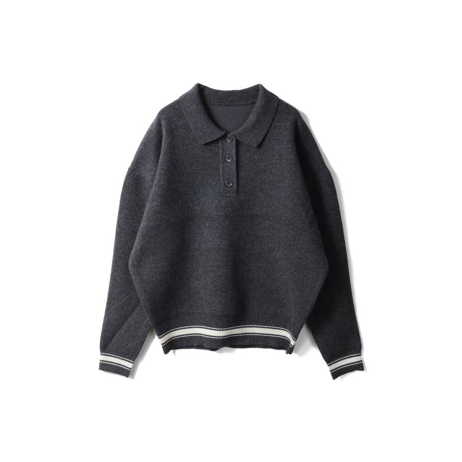 【SALE】Polo Knit - GRAY (153WNT255028) null(ヌル) |  | 05