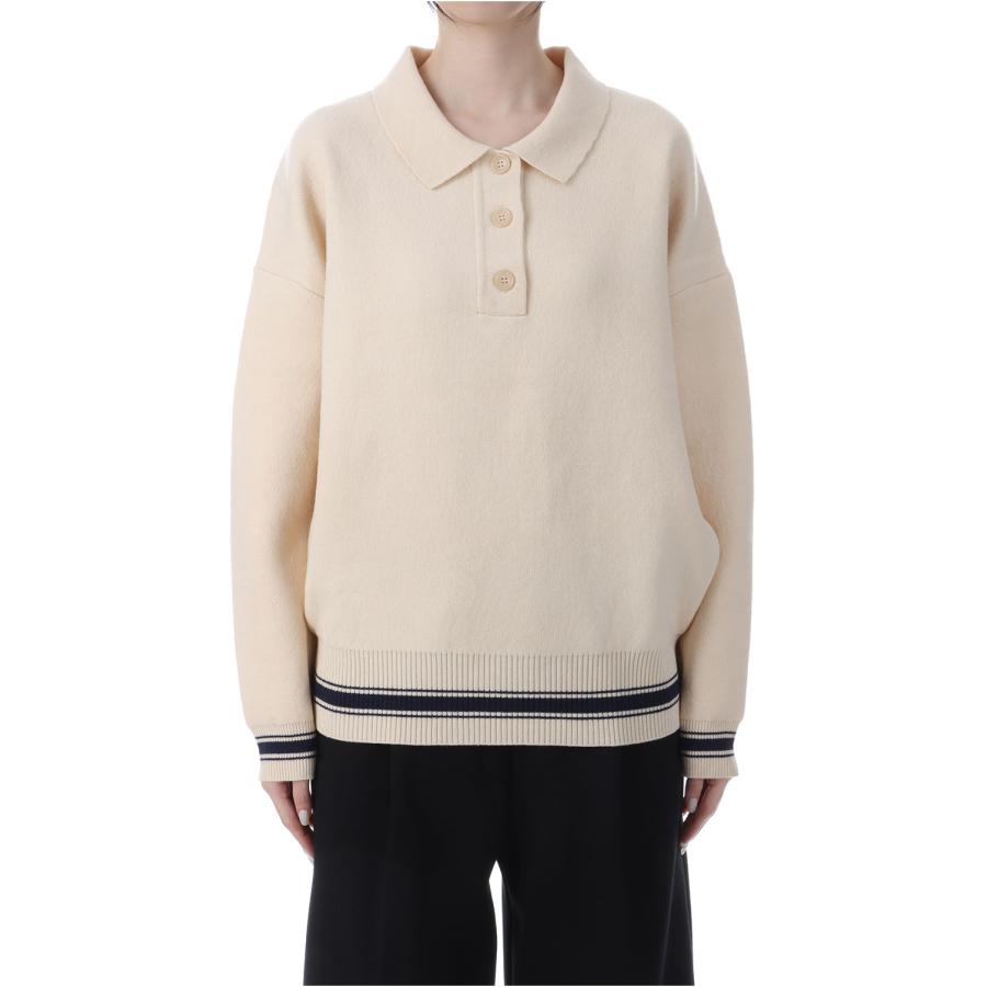 【SALE】Polo Knit - IVORY (153WNT255028) null(ヌル) | 