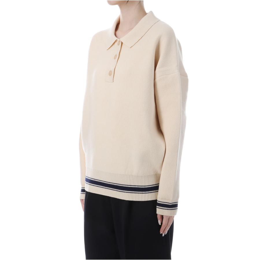 【SALE】Polo Knit - IVORY (153WNT255028) null(ヌル) |  | 01