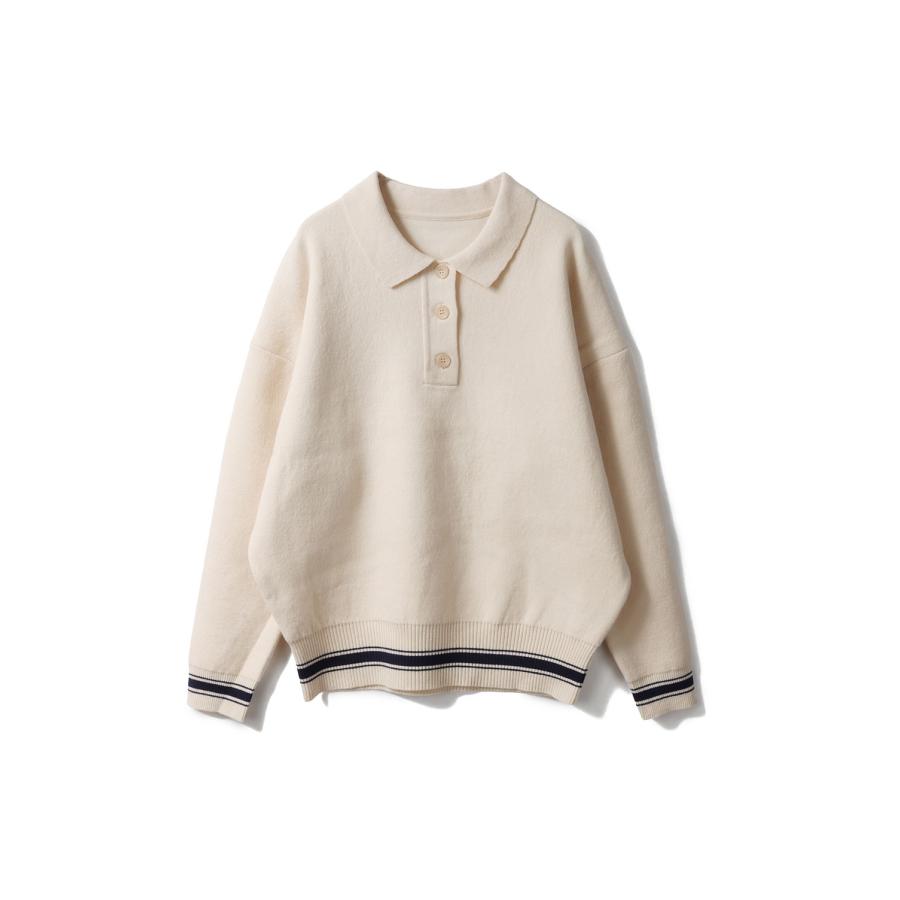 【SALE】Polo Knit - IVORY (153WNT255028) null(ヌル) |  | 05