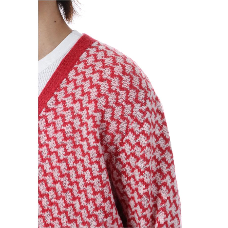 【SALE】KPATTERN CARDIGAN - RED (ACY-25AW-003) Acy(エイシー) |  | 03