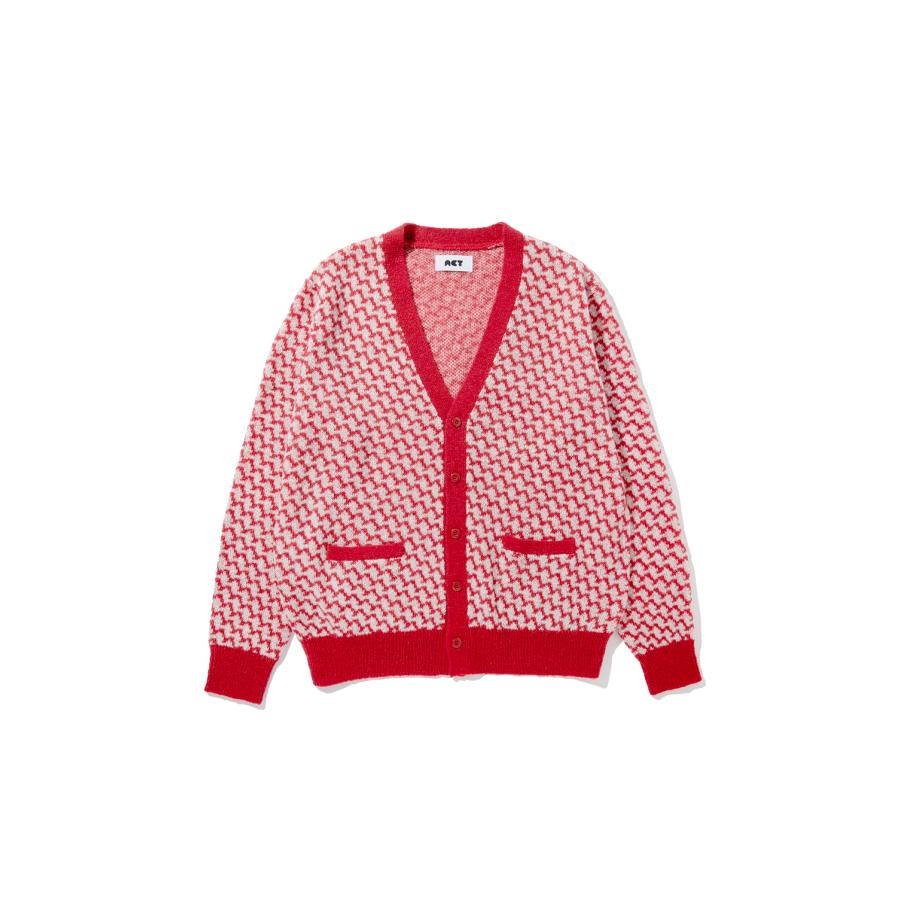 【SALE】KPATTERN CARDIGAN - RED (ACY-25AW-003) Acy(エイシー) |  | 07