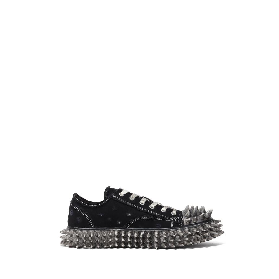 DIRTY SPIKE TOE CAP CANVAS SNEAKER - BLACK (26SS76FT67) doublet(ダブレット) |  | 01