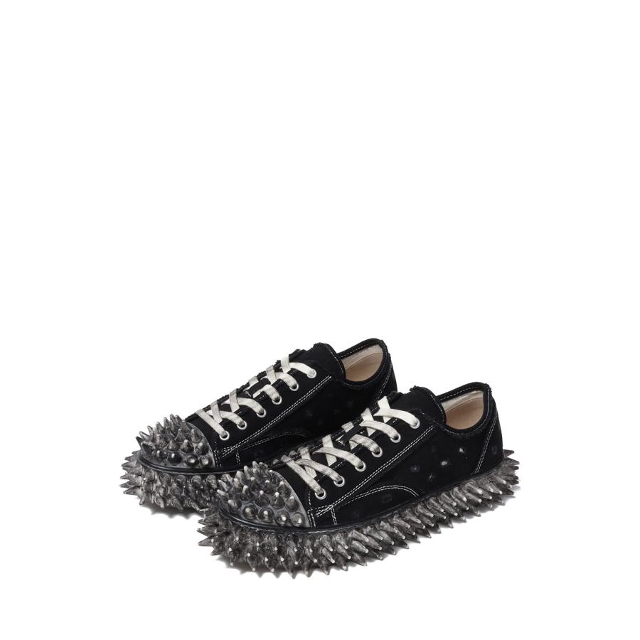 DIRTY SPIKE TOE CAP CANVAS SNEAKER - BLACK (26SS76FT67) doublet(ダブレット) |  | 03
