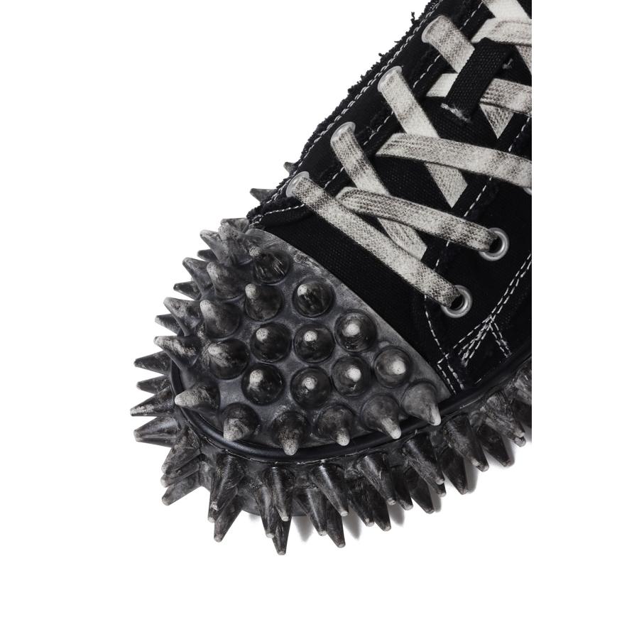 DIRTY SPIKE TOE CAP CANVAS SNEAKER - BLACK (26SS76FT67) doublet(ダブレット) |  | 05