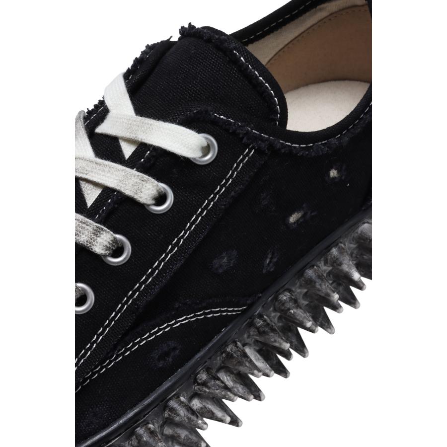 DIRTY SPIKE TOE CAP CANVAS SNEAKER - BLACK (26SS76FT67) doublet(ダブレット) |  | 06