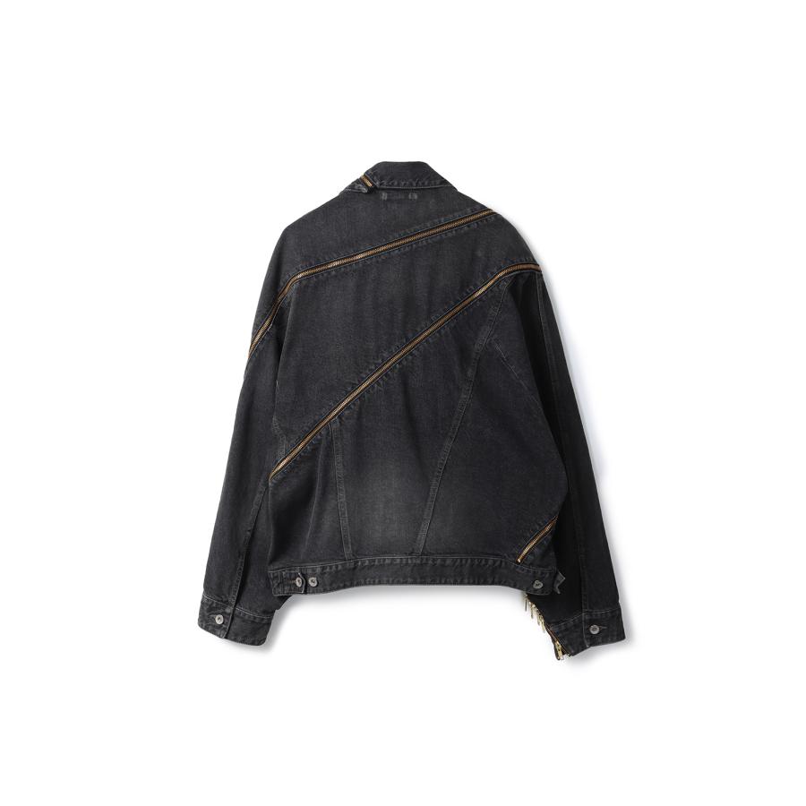 FILLETED ZIP DENIM JACKET - BLACK (26SS08BL241) doublet(ダブレット) |  | 01