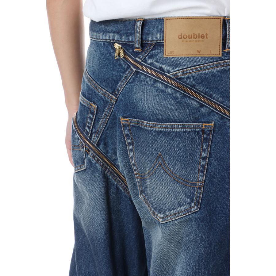 FILLETED ZIP DENIM PANTS - INDIGO (26SS08PT340) doublet(ダブレット) |  | 03