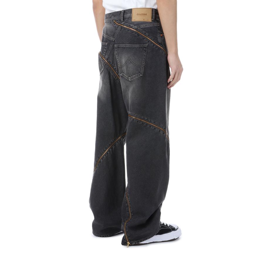 FILLETED ZIP DENIM PANTS - BLACK (26SS08PT340) doublet(ダブレット) |  | 03