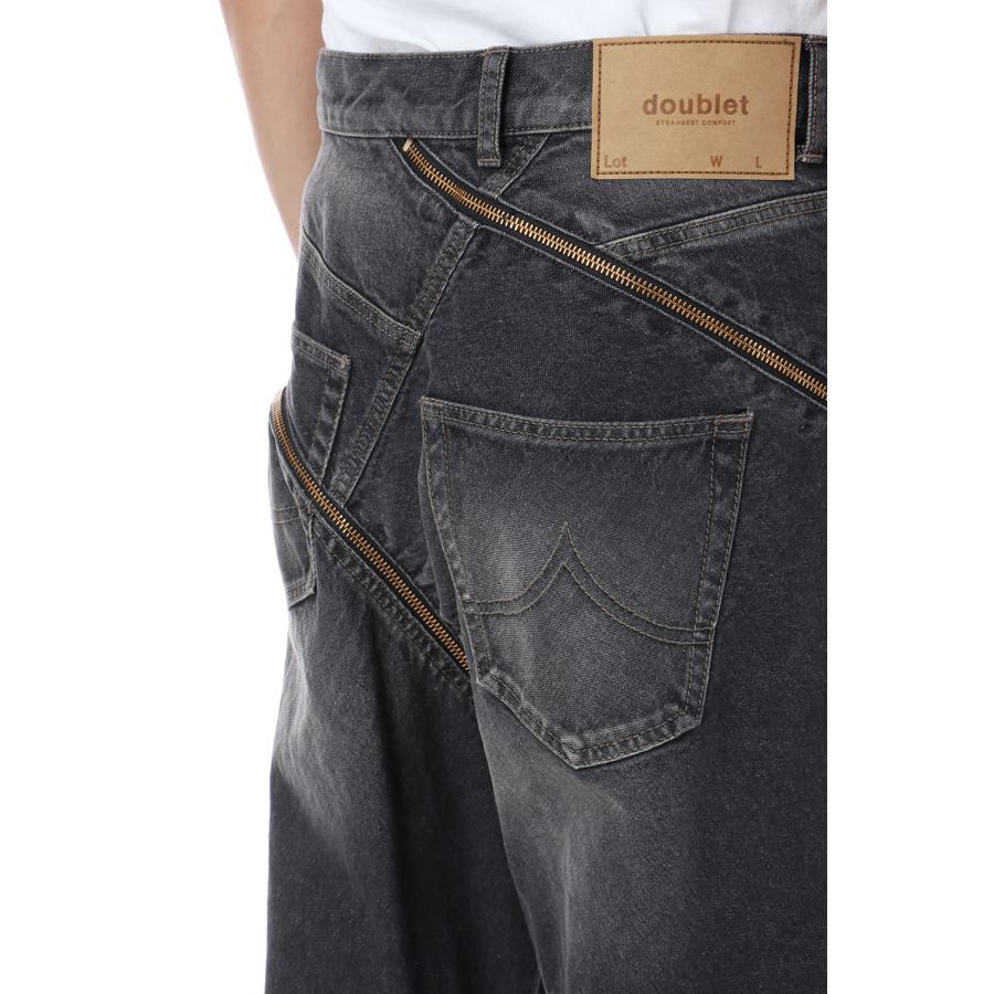 FILLETED ZIP DENIM PANTS - BLACK (26SS08PT340) doublet(ダブレット) |  | 04