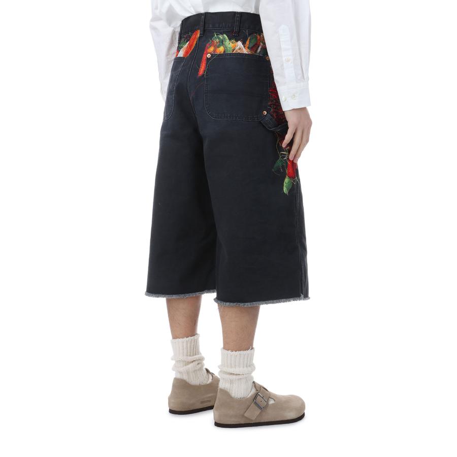VEGETABLE EMBROIDERY CUT-OFF PANTS - BLACK (26SS19PT350) doublet(ダブレット) |  | 02