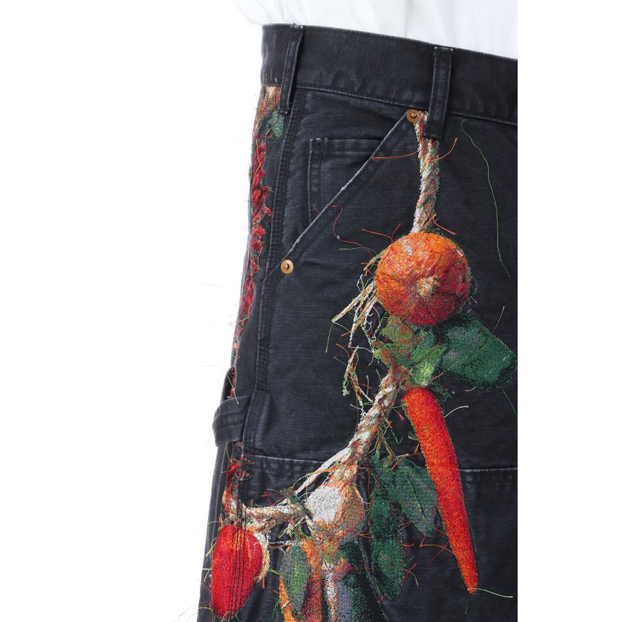 VEGETABLE EMBROIDERY CUT-OFF PANTS - BLACK (26SS19PT350) doublet(ダブレット) |  | 04
