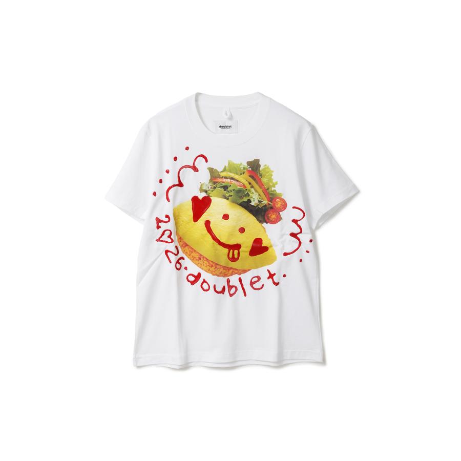 KETCHUP MESSAGE OMURICE T-SHIRT - WHITE (26SS30CS426) doublet(ダブレット) | 