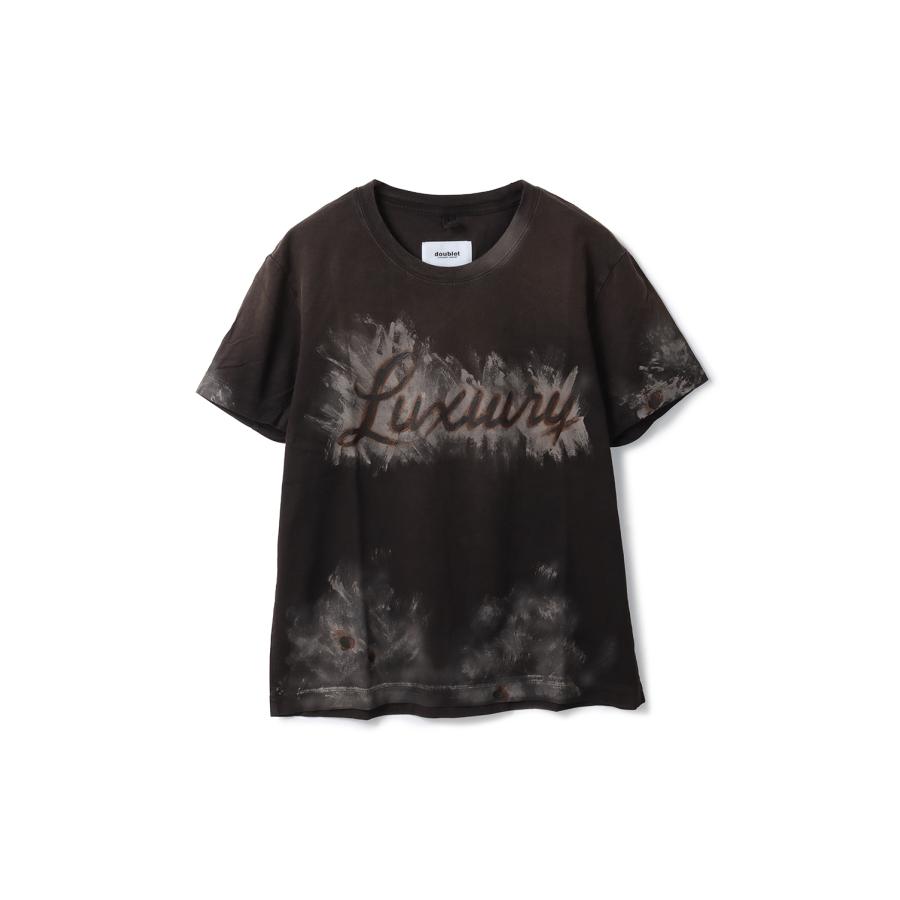 LUXUARY MUD PAINT T-SHIRT - BROWN (26SS40CS434) doublet(ダブレット) | 
