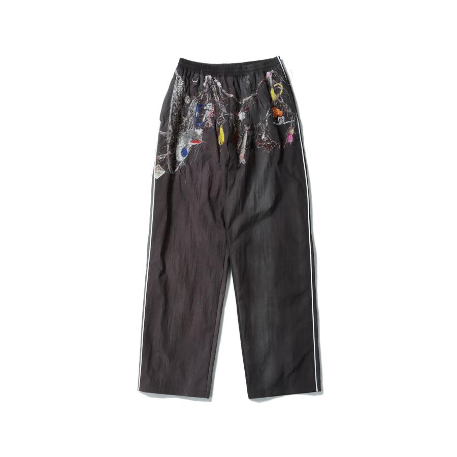 EMBROIDERED CHAIN TRACK PANTS - CHACOAL (26SS22PT354) doublet(ダブレット) | 
