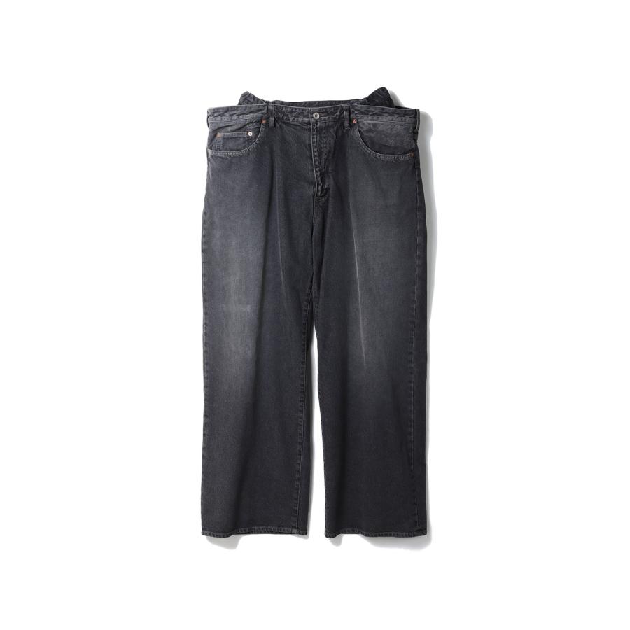 FLOATING WAIST DENIM PANTS - BLACK (26SS15PT336) doublet(ダブレット) | 