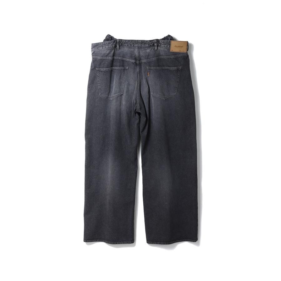 FLOATING WAIST DENIM PANTS - BLACK (26SS15PT336) doublet(ダブレット) |  | 01