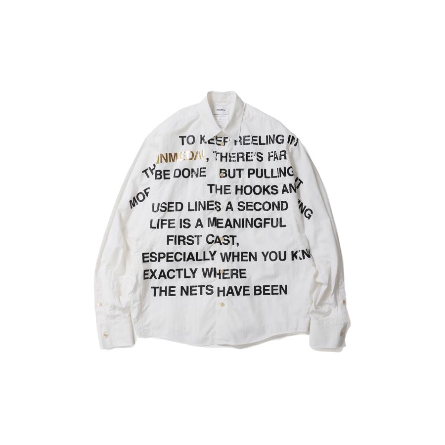 KINMEDAI LINE MESSAGE SHIRT - WHITE (26SS42SH172) doublet(ダブレット) | 