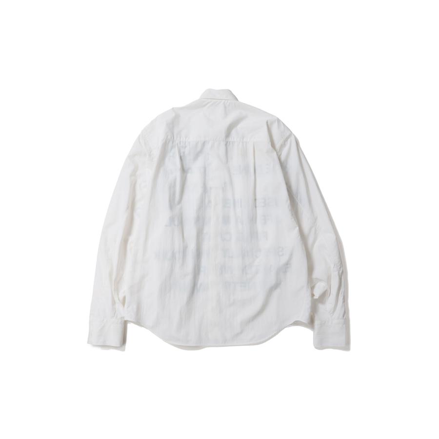 KINMEDAI LINE MESSAGE SHIRT - WHITE (26SS42SH172) doublet(ダブレット) |  | 01