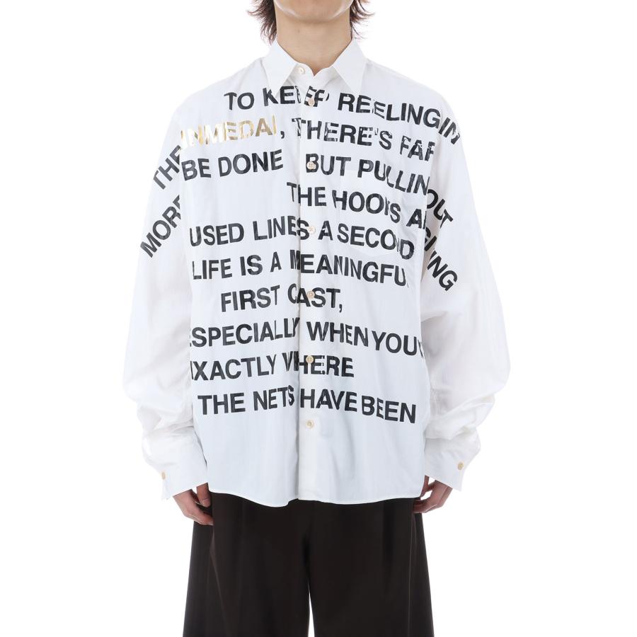 KINMEDAI LINE MESSAGE SHIRT - WHITE (26SS42SH172) doublet(ダブレット) |  | 02