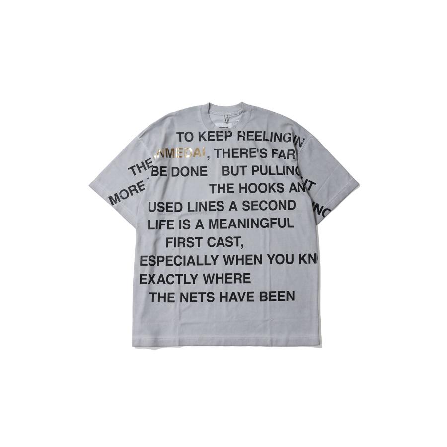 KINMEDAI LINE MESSAGE TEE - ASH (26SS32CS427) doublet(ダブレット) | 